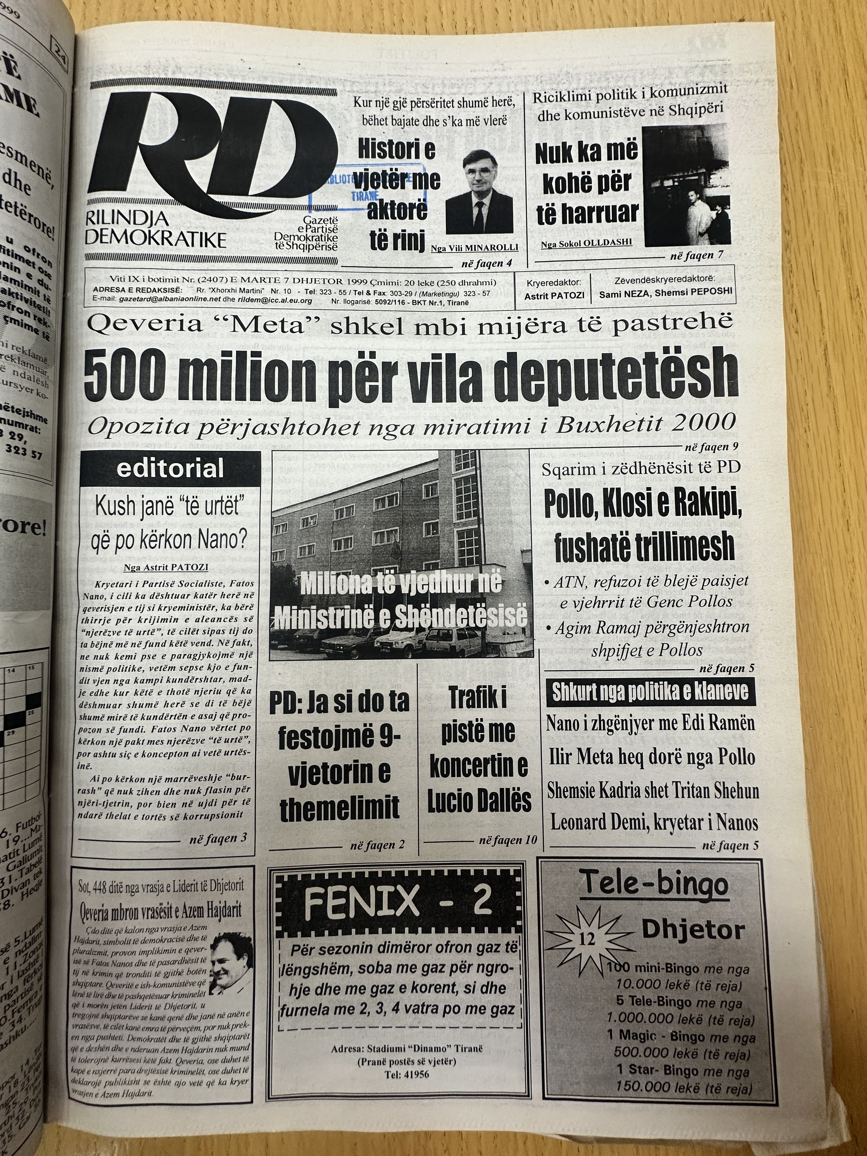 Rilindja Demokratike 1999-10-30
